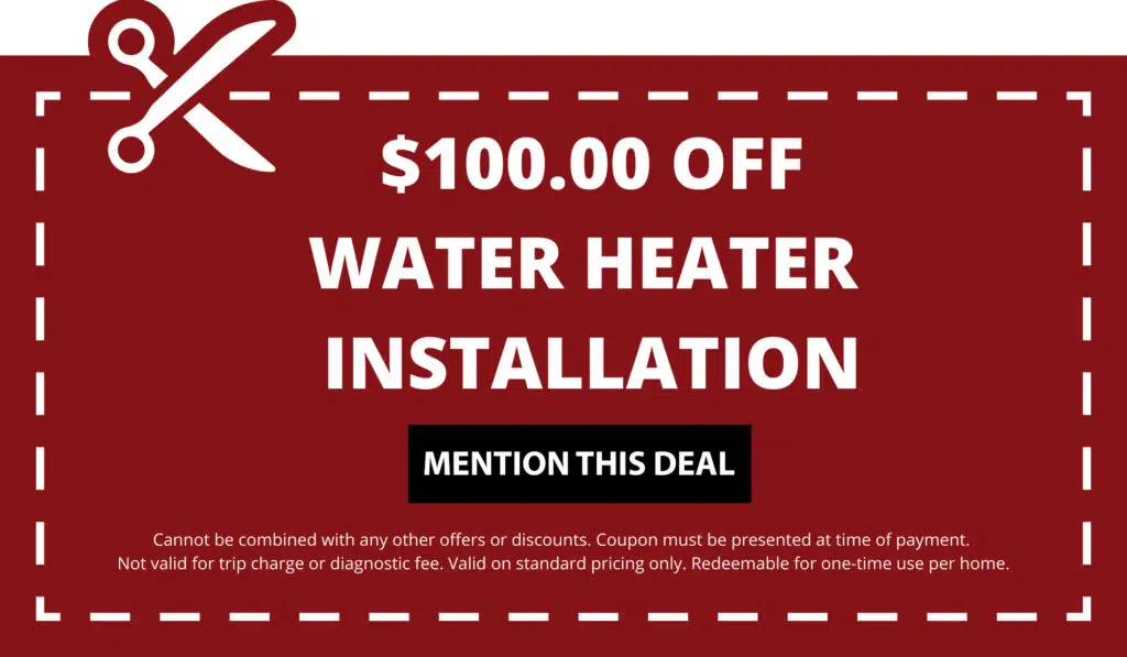 Water Heater Installation Coupon Dallas